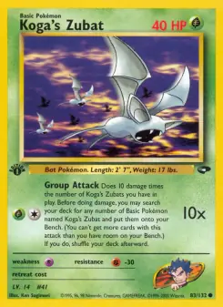 Koga's Zubat (Gym Challenge 83/132)