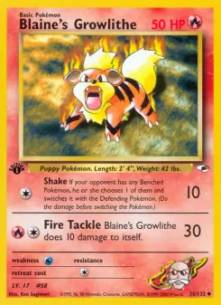 Blaine's Growlithe (Gym Heroes 35/132)