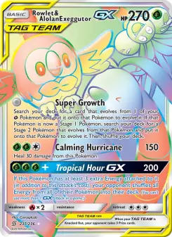 Rowlet & Alolan Exeggutor GX (Unified Minds 237/236)