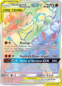 Marshadow & Machamp GX (Unbroken Bonds 221/214)