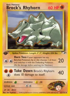 Brock's Rhyhorn (Gym Heroes 22/132)