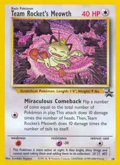 Team Rocket's Meowth (Wizards Black Star Promos 18/53)