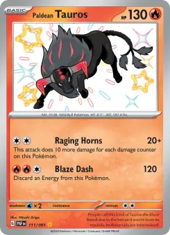 Paldean Tauros (Paldean Fates 111/91)