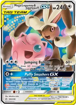 Mega Lopunny & Jigglypuff GX (Cosmic Eclipse 165/236)