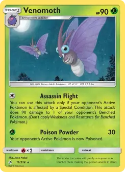 Venomoth (Unbroken Bonds 11/214)