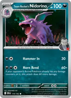 Team Rocket's Nidorino (Destined Rivals 118/182)