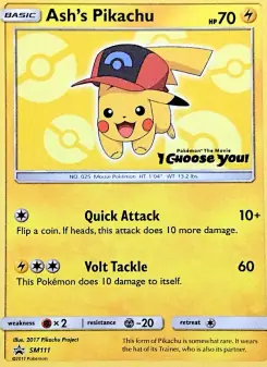 Ash's Pikachu (SM Black Star Promos SM111)