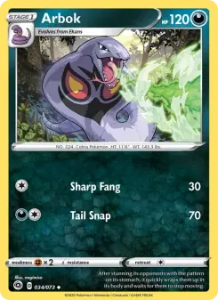 Arbok (Champion's Path 34/73)