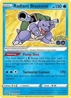 Radiant Blastoise (Pokémon GO 018/78)