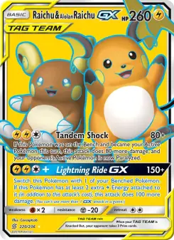 Raichu & Alolan Raichu GX (Unified Minds 220/236)