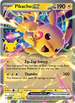 Pikachu ex (30th Celebration 054/128)