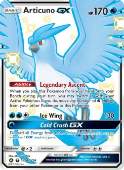 Articuno-GX (Hidden Fates Shiny Vault SV54)