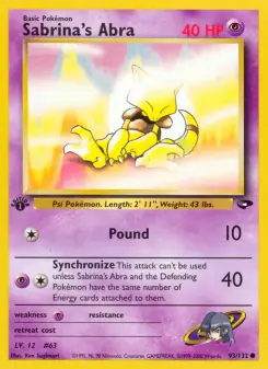 Sabrina's Abra (Gym Challenge 93/132)