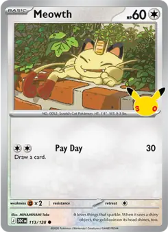Meowth (30th Celebration 113/128)