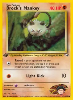 Brock's Mankey (Gym Heroes 67/132)