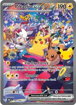 Pikachu ex (30th Celebration 150/128)