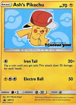Ash's Pikachu (SM Black Star Promos SM113)