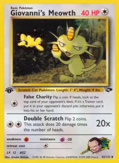 Giovanni's Meowth (Gym Challenge 43/132)