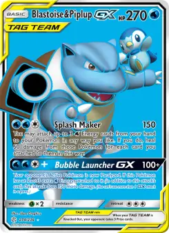 Blastoise & Piplup GX (Cosmic Eclipse 214/236)