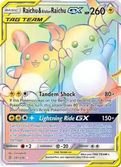 Raichu & Alolan Raichu GX (Unified Minds 241/236)