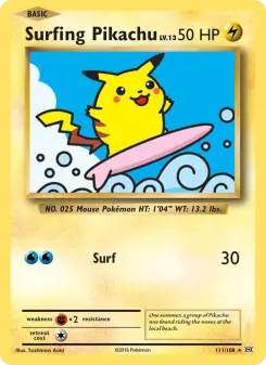 Surfing Pikachu (Evolutions 111/108)