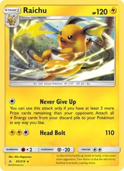 Raichu (Unbroken Bonds 55/214)