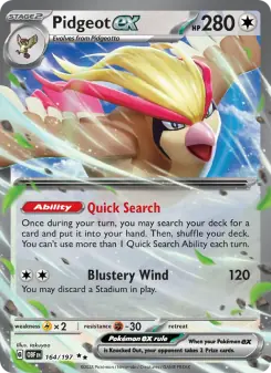 Pidgeot ex (Obsidian Flames 164/197)
