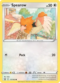 Spearow (Battle Styles 111/163)