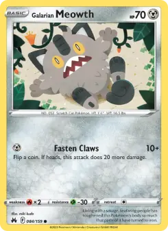 Galarian Meowth (Crown Zenith 084/159)