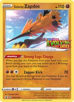 Galarian Zapdos (SWSH Black Star Promos SWSH124)