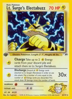 Lt. Surge's Electabuzz (Gym Heroes 6/132)