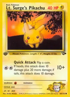 Lt. Surge's Pikachu (Gym Challenge 84/132)