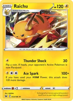Raichu (Lost Origin 053/196)