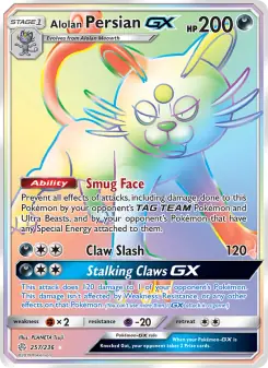 Alolan Persian GX (Cosmic Eclipse 257/236)