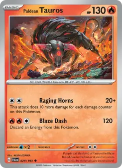 Paldean Tauros (Paldea Evolved 028/193)