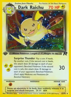 Dark Raichu (Team Rocket 83/82)