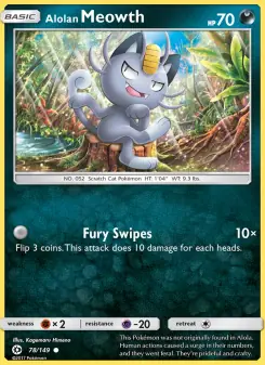 Alolan Meowth (Sun & Moon 78/149)