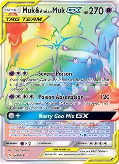 Muk & Alolan Muk GX (Unbroken Bonds 220/214)