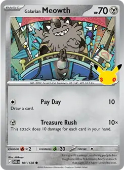 Galarian Meowth (30th Celebration 101/128)