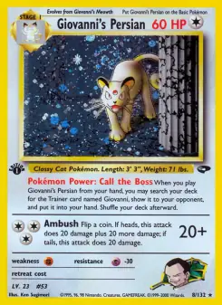 Giovanni's Persian (Gym Challenge 8/132)