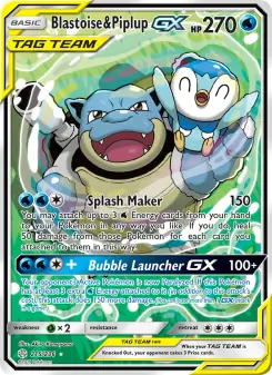 Blastoise & Piplup GX (Cosmic Eclipse 215/236)