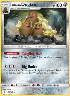 Alolan Dugtrio (Sun & Moon 87/149)