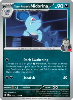 Team Rocket's Nidorina (Destined Rivals 115/182)