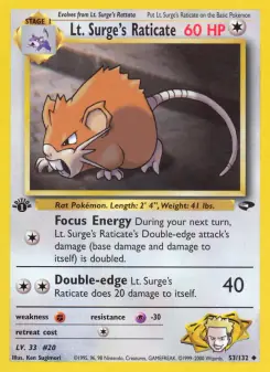 Lt. Surge's Raticate (Gym Challenge 53/132)