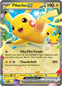 Pikachu ex (30th Celebration 053/128)