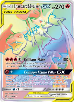 Charizard & Braixen GX (Cosmic Eclipse 251/236)