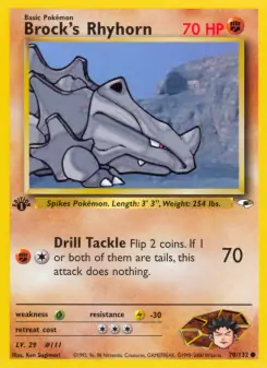 Brock's Rhyhorn (Gym Heroes 70/132)