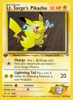 Lt. Surge's Pikachu (Gym Heroes 81/132)
