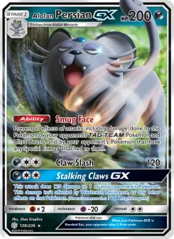 Alolan Persian GX (Cosmic Eclipse 129/236)