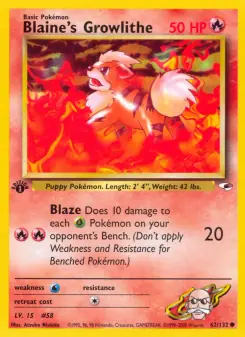Blaine's Growlithe (Gym Heroes 62/132)